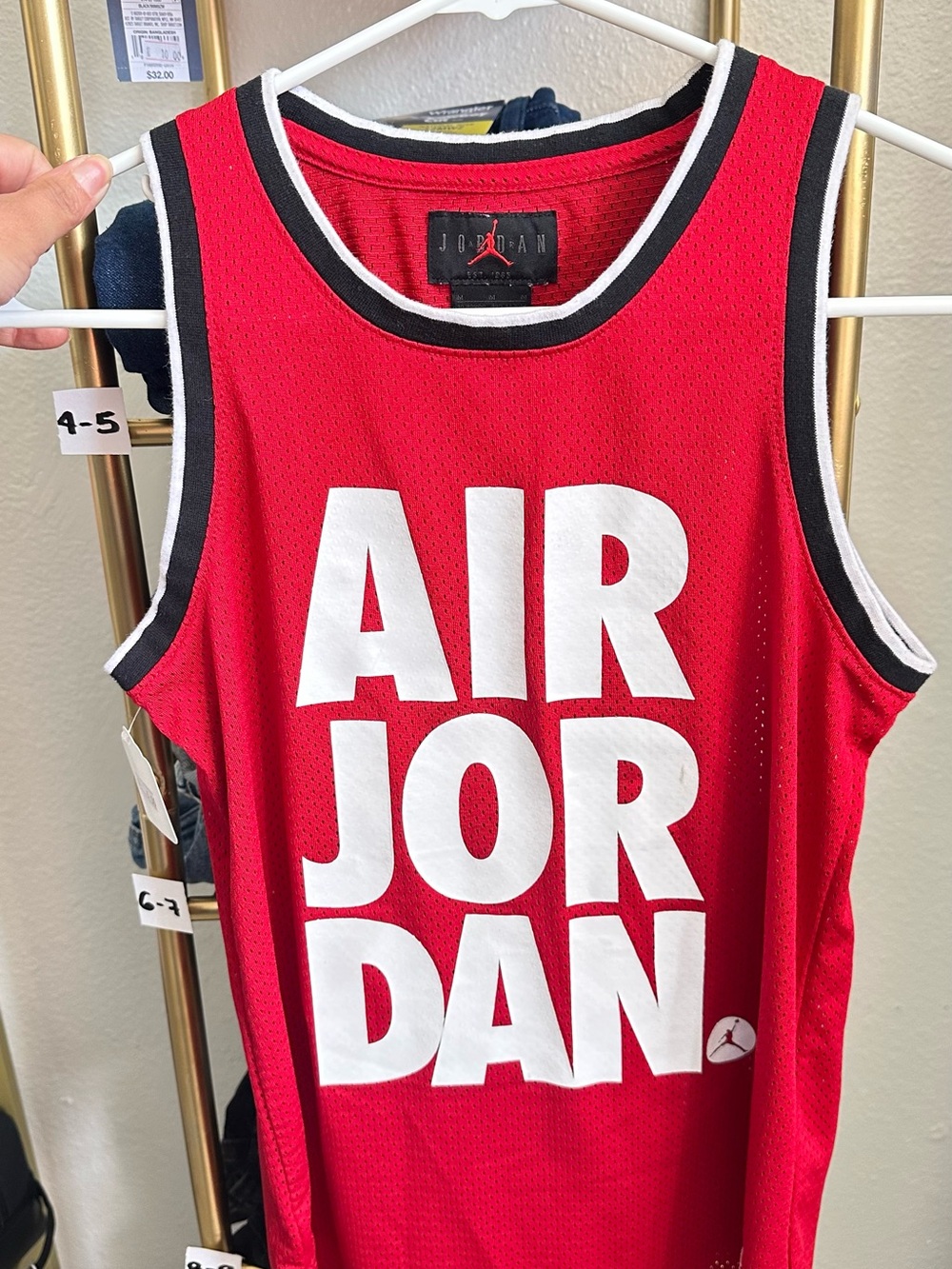 Wrangler Red Mesh Tank Top with Black & White Trim